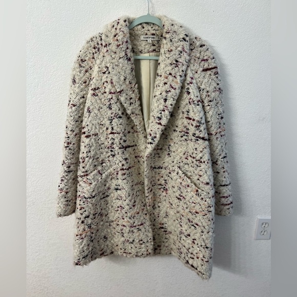 Elizabeth and James New York Bebe Boucle virgins wool coat women size large - Picture 1 of 7